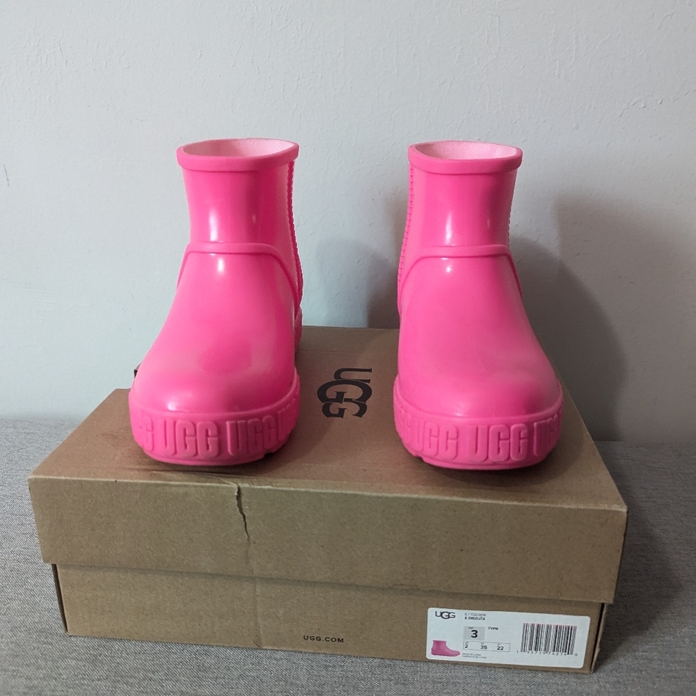 UGG Drizlita Rainboots Toddler Girl Pink Size 3 - Picture 2 of 15